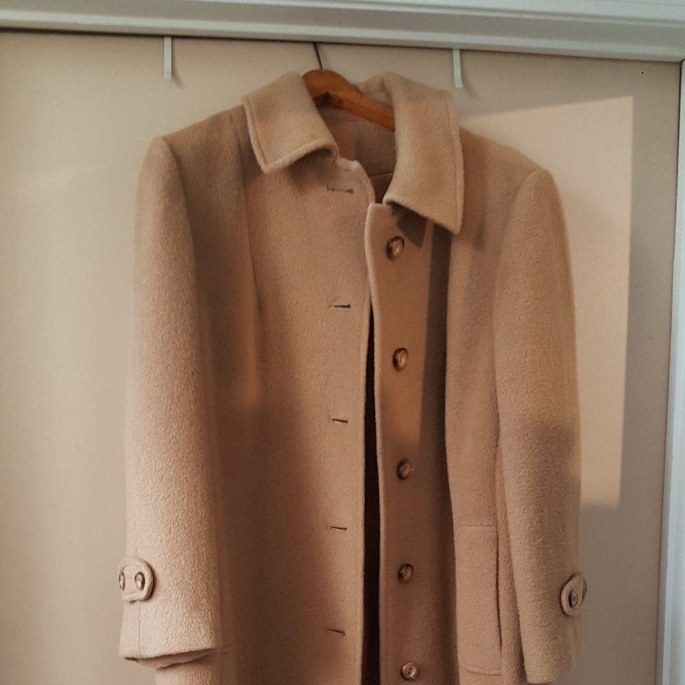 Vintage 1960s Camel colored full length wool coat